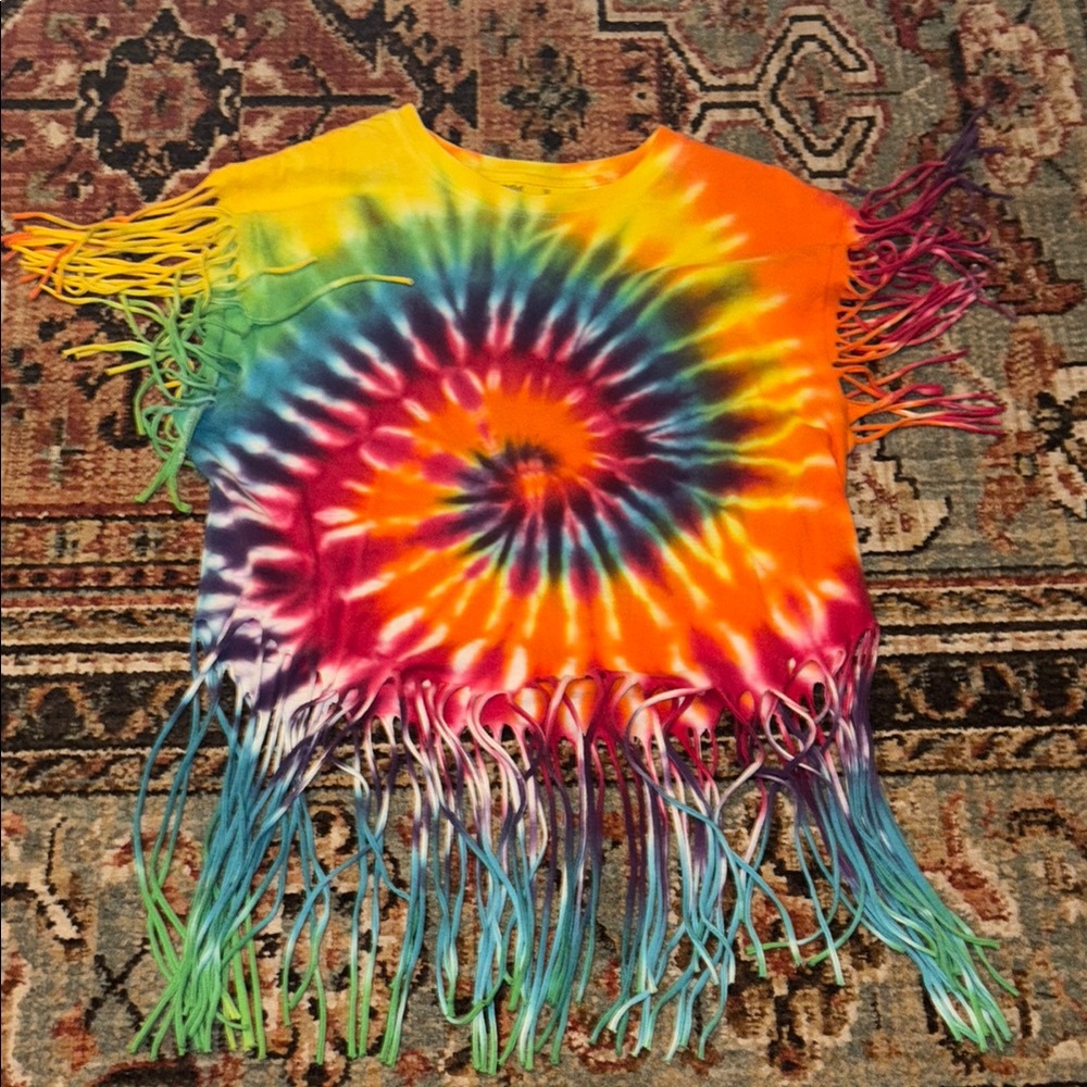 Tie-Dye Fringe Top
